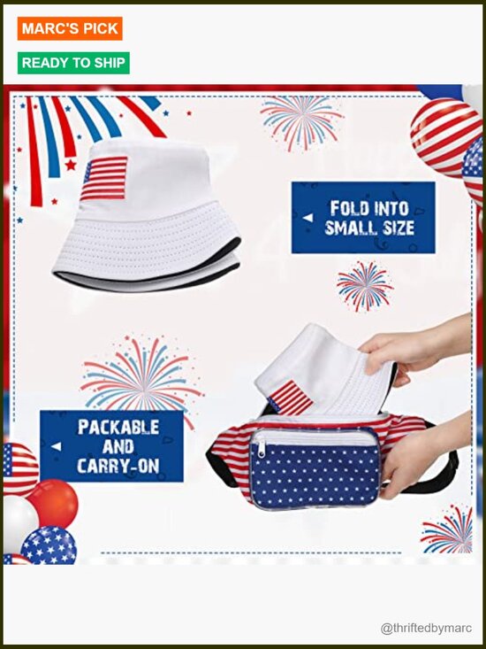 4-Pack Reversible Double-Side Bucket Hats for Hiking main image 5